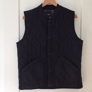 Men’s gap prima loft quilted vest navy blue